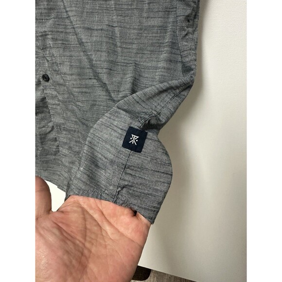 Roark Revival Shirt Mens Large Gray Short Sleeve Button Down Pocket Western USA - Picture 7 of 14